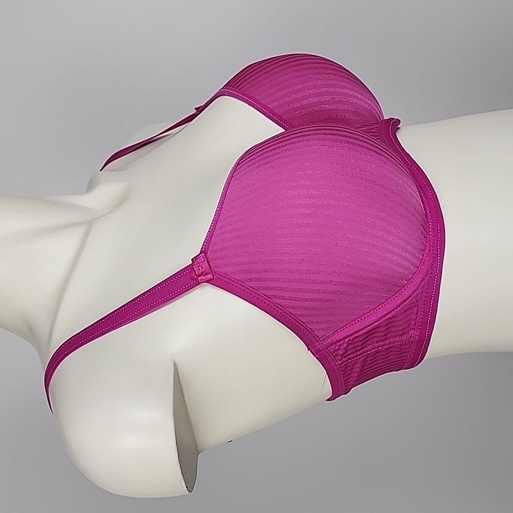 ⭐️2/ $30⭐️ Freya Pink Diffused Stripes Bra Underwire Size 30DDD